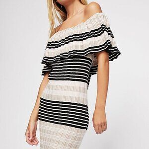 Free People Off Duty Striped Knit Maxi Dress